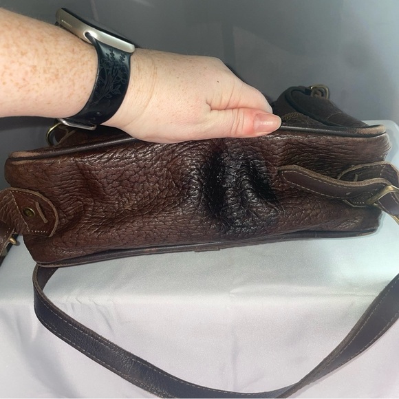 J.W. Hulme Co. Pebbled Leather Excursion Tote Bag Double Pocket Backpack Unisex - Picture 12 of 16